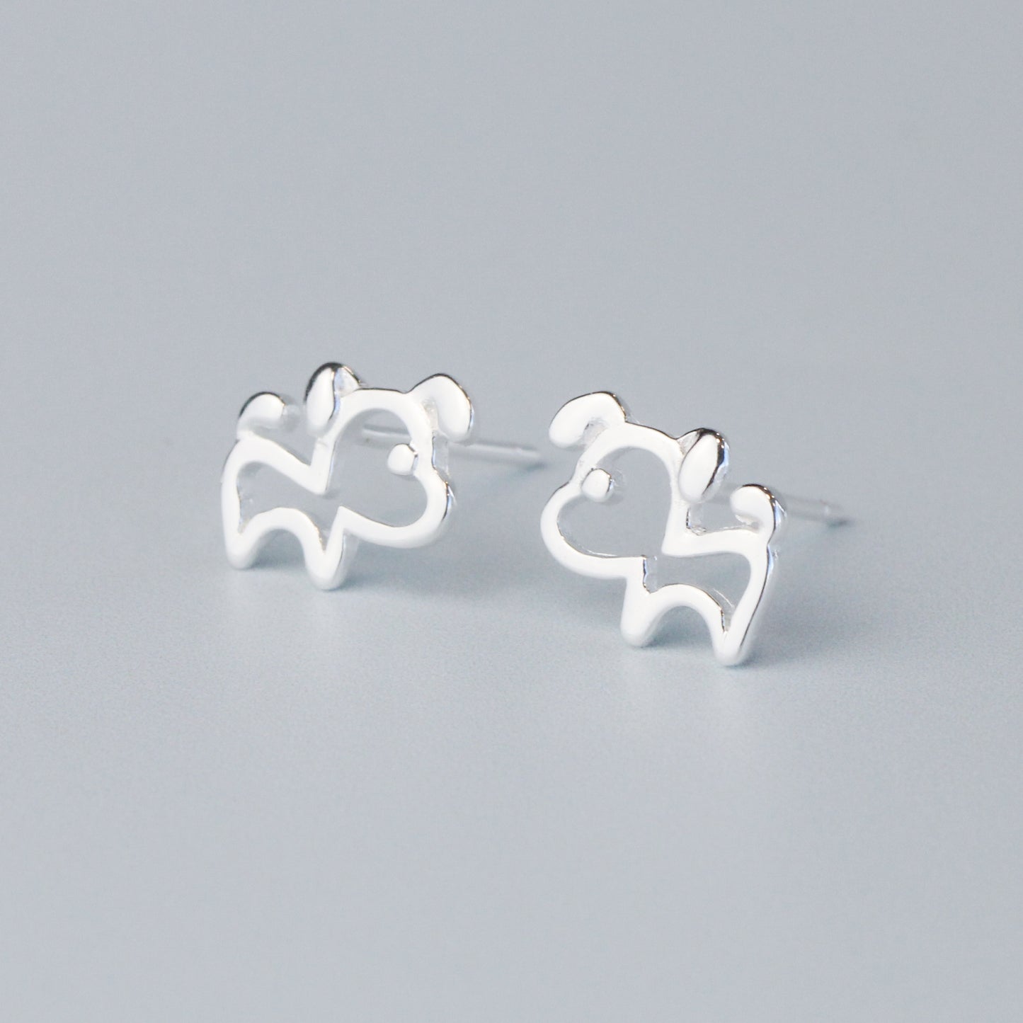 Tiny Dog Stud Earrings