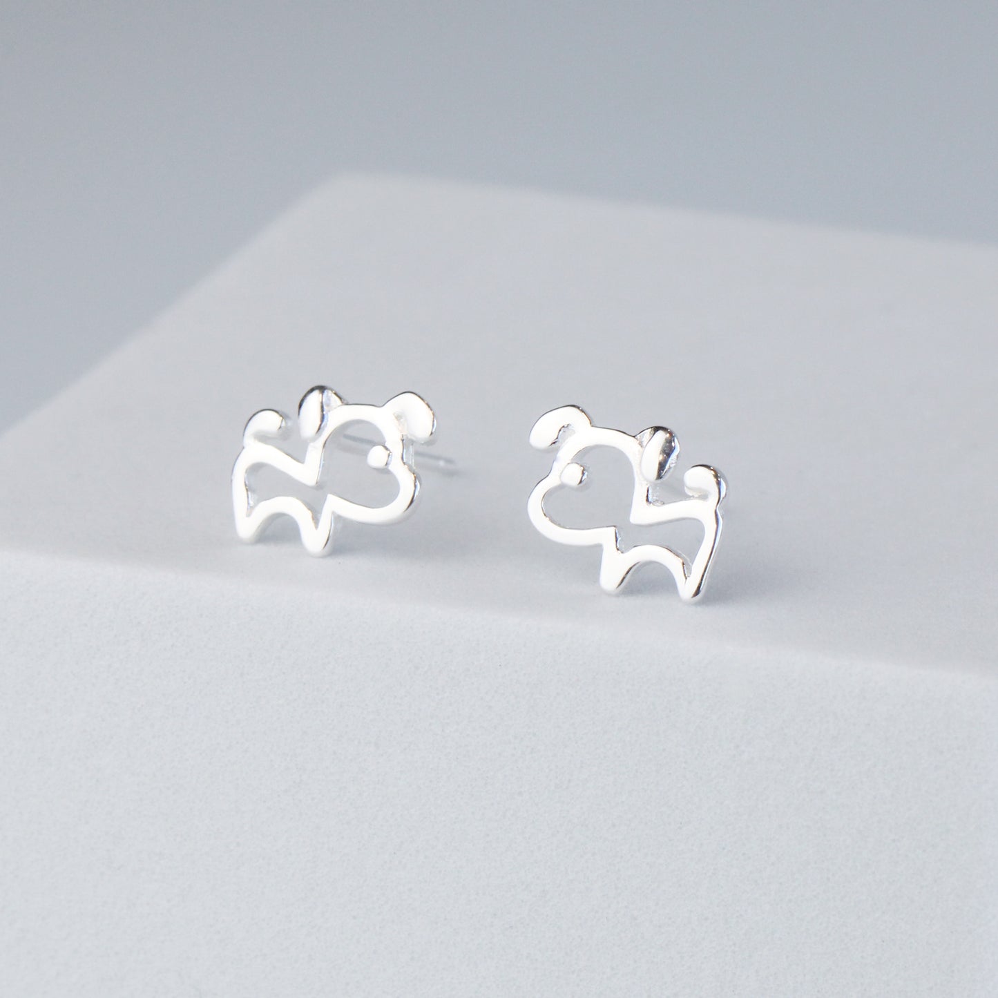 Tiny Dog Stud Earrings