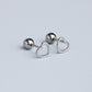 Screw Back Heart Stud Earrings