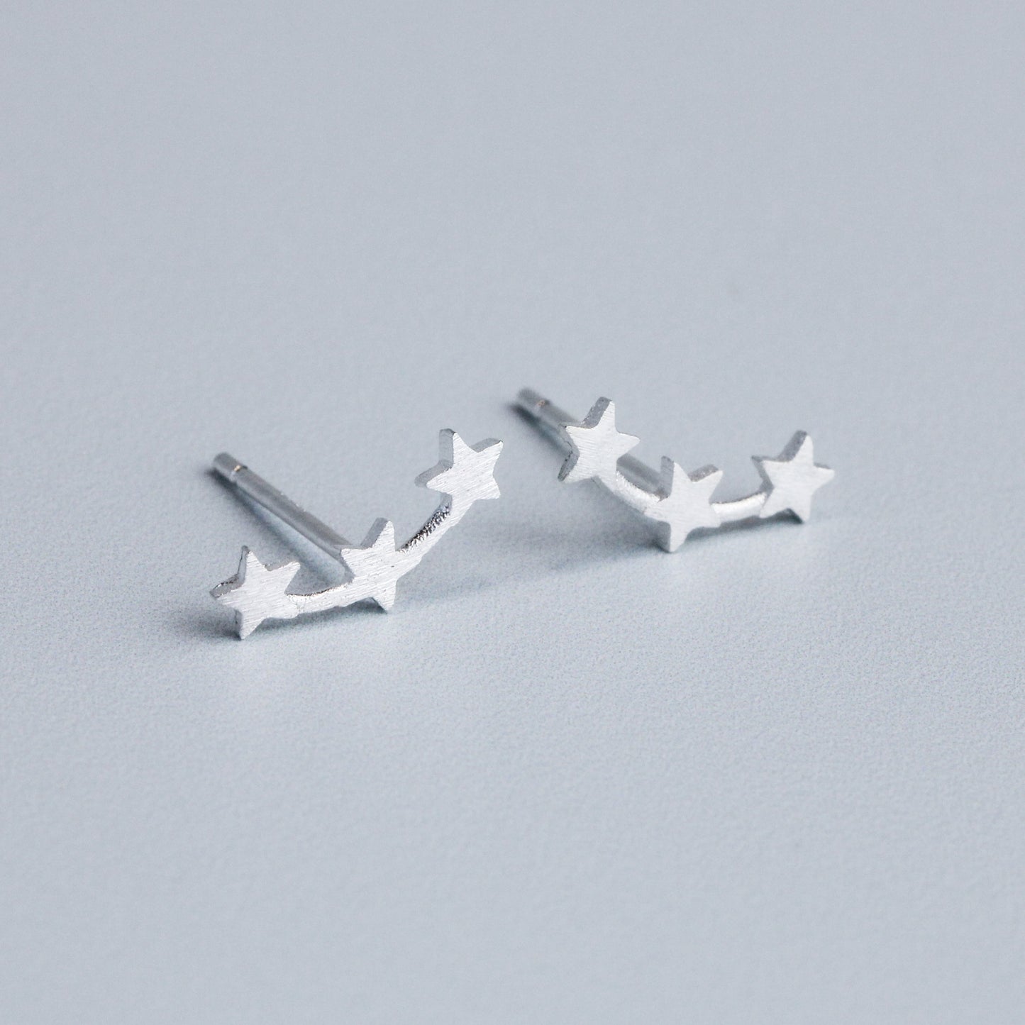 Triple Star Climber Stud Earrings