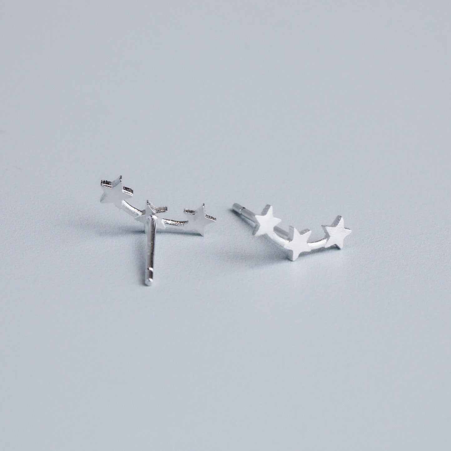 Triple Star Climber Stud Earrings