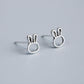 Minimalist Bunny Ear Stud Earrings