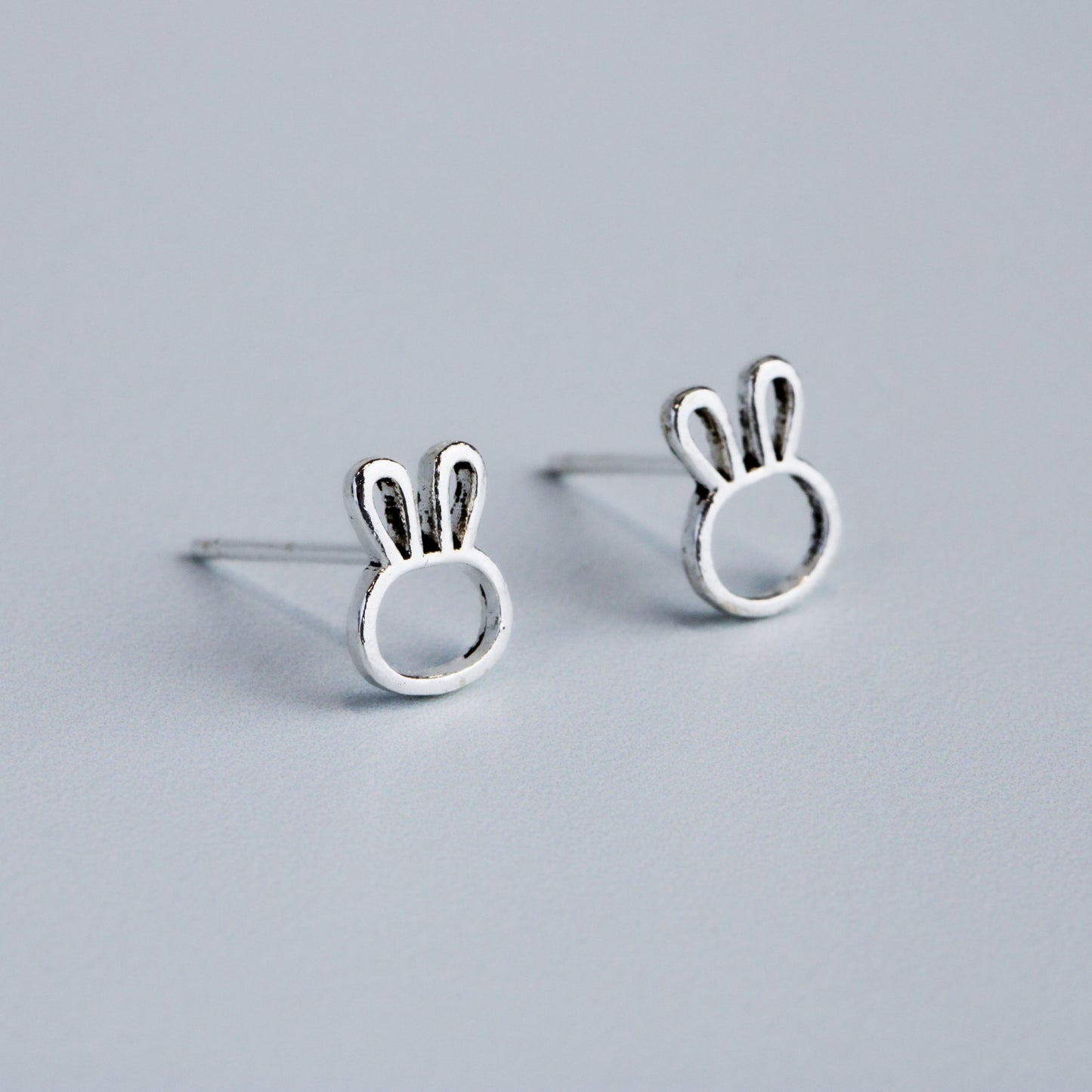 Minimalist Bunny Ear Stud Earrings