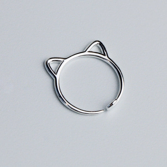 Minimalist Cat Ear Adjustable Ring