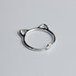 Minimalist Cat Ear Adjustable Ring