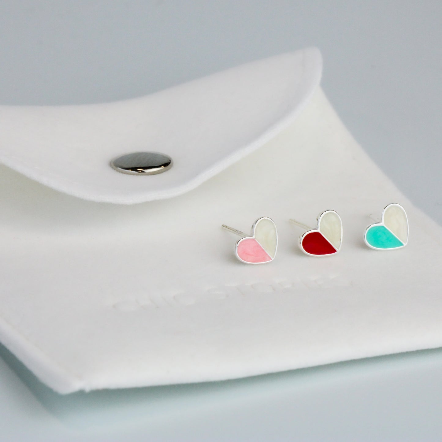 Colourful Heart Stud Earrings