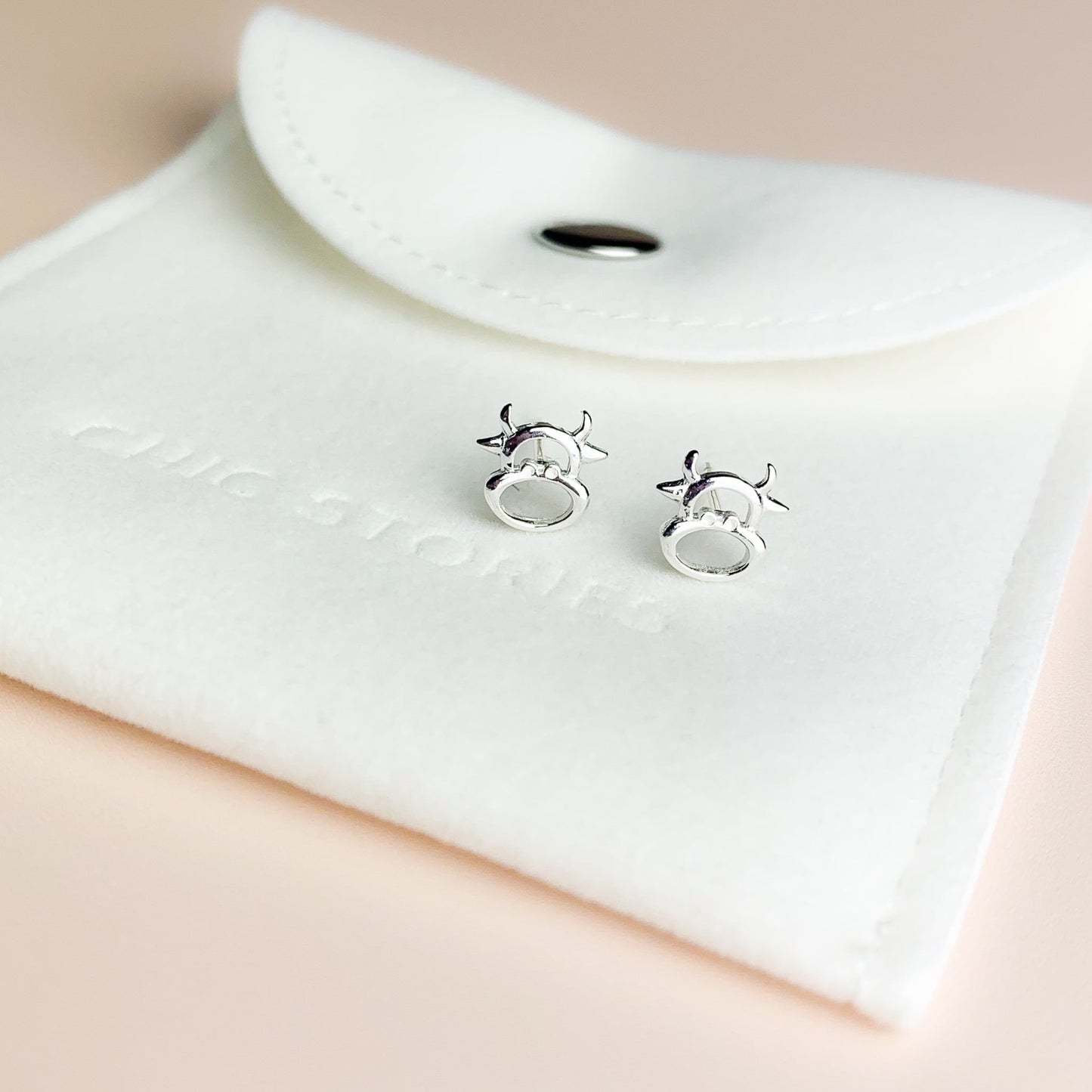 Cow Face Stud Earrings