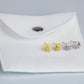 Sun Stud Earrings with Tiny Crystal