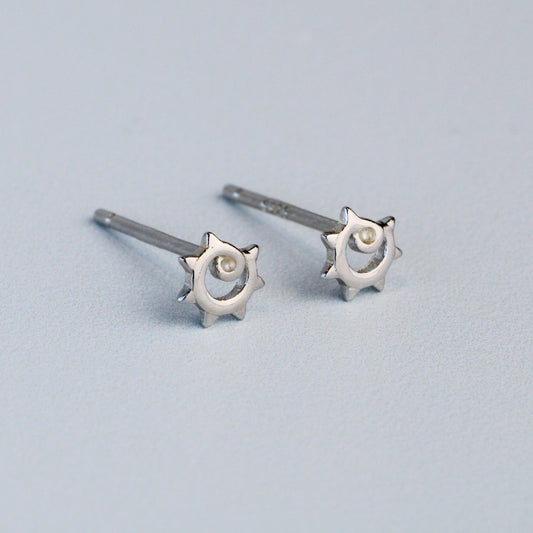 Tiny Sun Stud Earrings