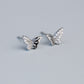 Pink or White Crystal Butterfly Stud Earrings