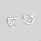 Cat Face Stud Earrings