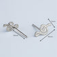 Treble Clef Stud Earrings