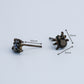 Black Crystal Spider Stud Earrings