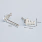 Tiny Fishbone Stud Earrings