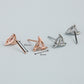 Crystal Triangle Stud Earrings