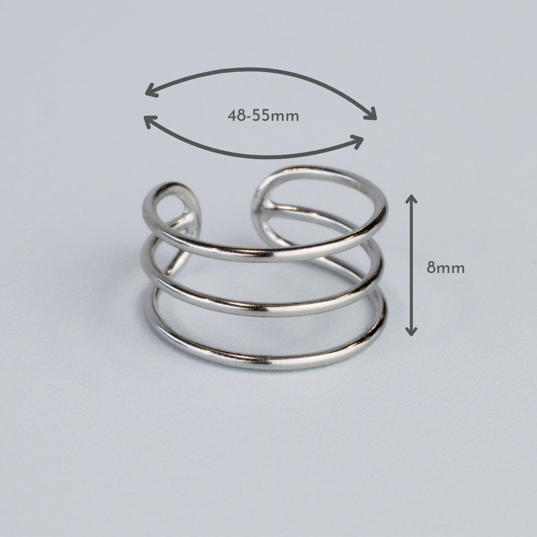 Adjustable Triple Band Ring
