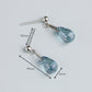 Blue Speckled Crystal Drop Earrings