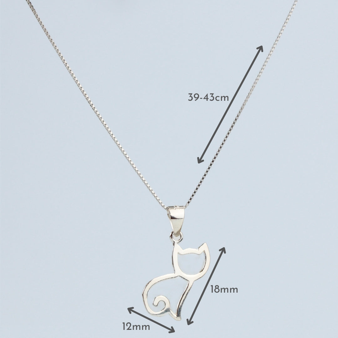 Minimalist Cat Pendant Necklace