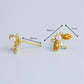 Crystal and Pearl Bee Stud Earrings
