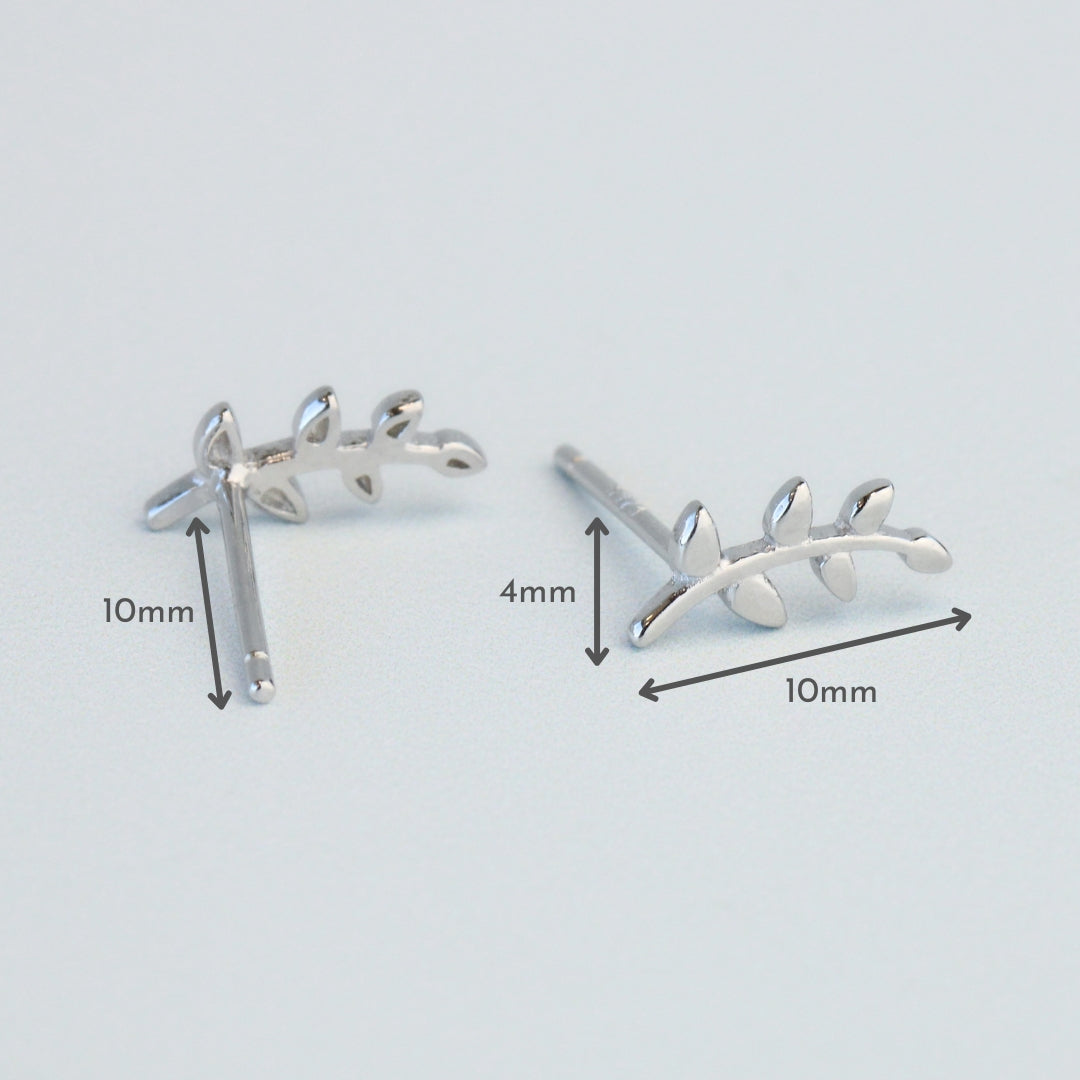 Curved Branch Stud Earrings
