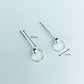 Tiny Circle Drop Stud Earrings