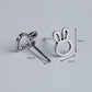 Minimalist Bunny Ear Stud Earrings