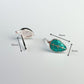Green Leaf Stud Earrings