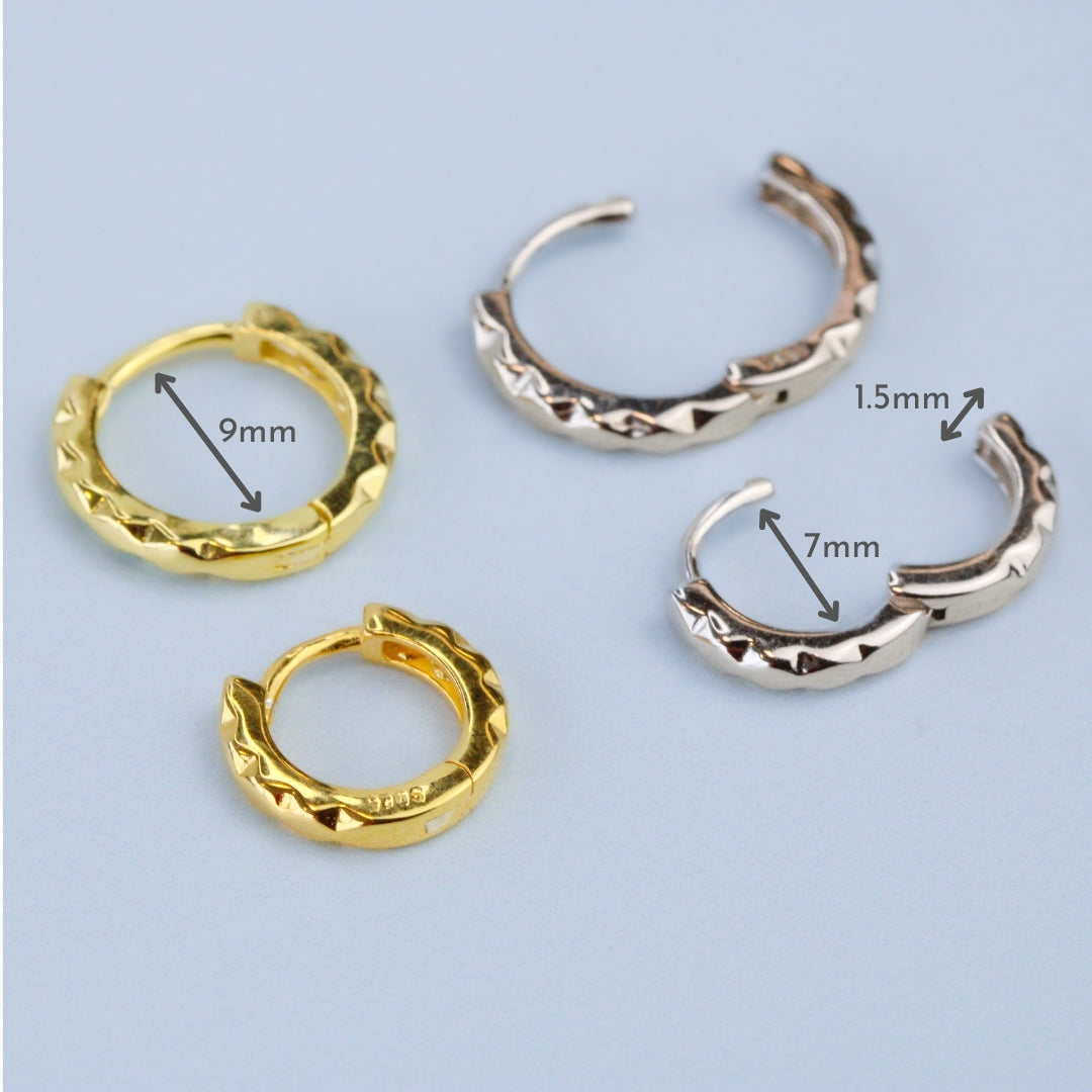 Geometric Huggie Hoop Earrings