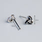 Black Celtic Knot Stud Earrings