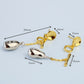 Mixed Metal Abstract Dangle Earrings