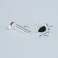 Black Teardrop Stud Earrings