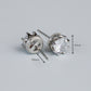 White Crystal Stud Earrings