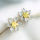 Magnolia Flower Stud Earrings