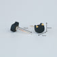 Black and Gold Cat Stud Earrings