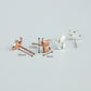Tiny Cat Silhouette Stud Earrings