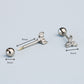 Crystal Triangle Screw Back Stud Earrings