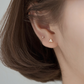 Crystal Triangle Screw Back Stud Earrings