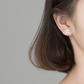 Crystal Flower Earrings With Ear Cuff