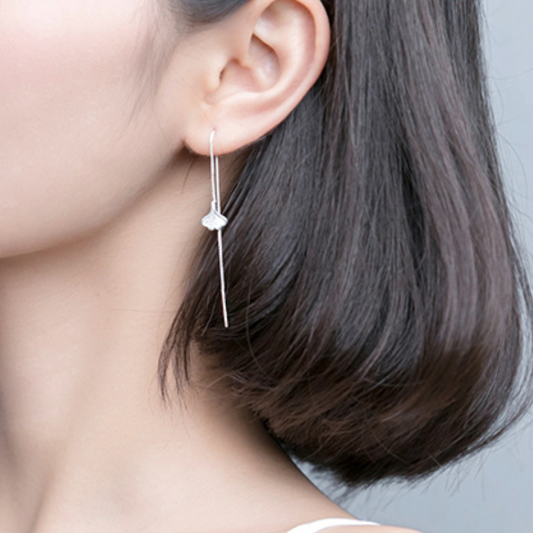 Petal Drop Threader Earrings