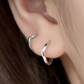 Chevron Huggie Hoop Earrings
