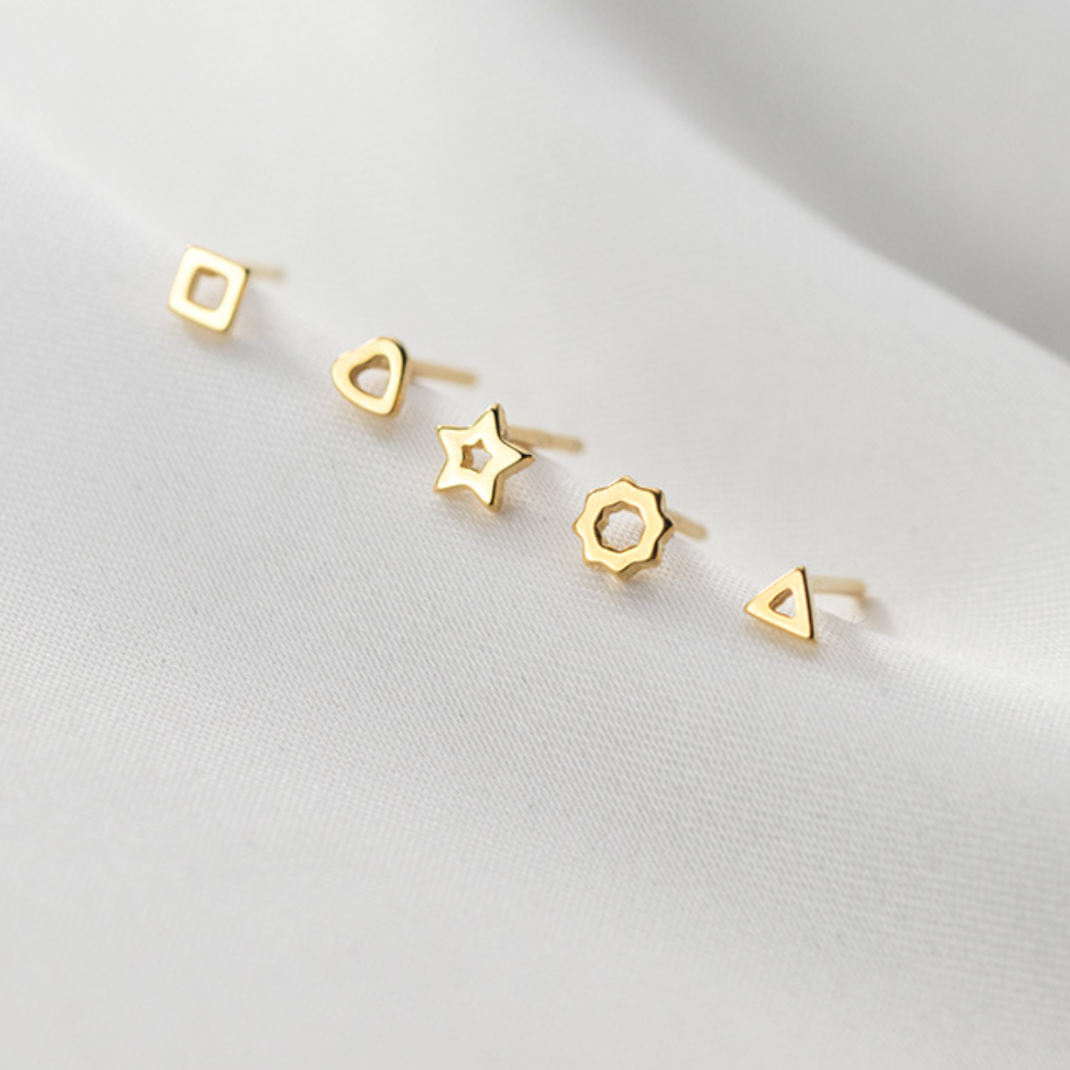 Tiny Geometric Symbol Stud Earrings