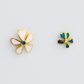Asymmetrical Flower Stud Earrings