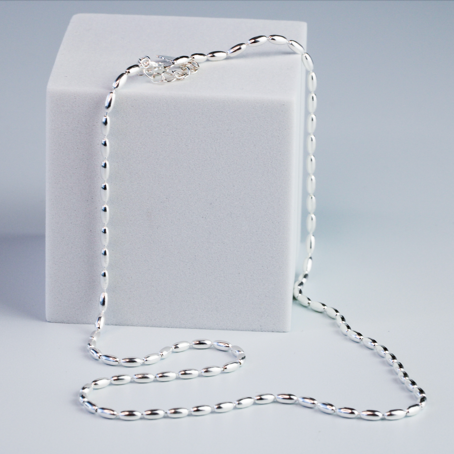 Oval Bead Chain Necklace