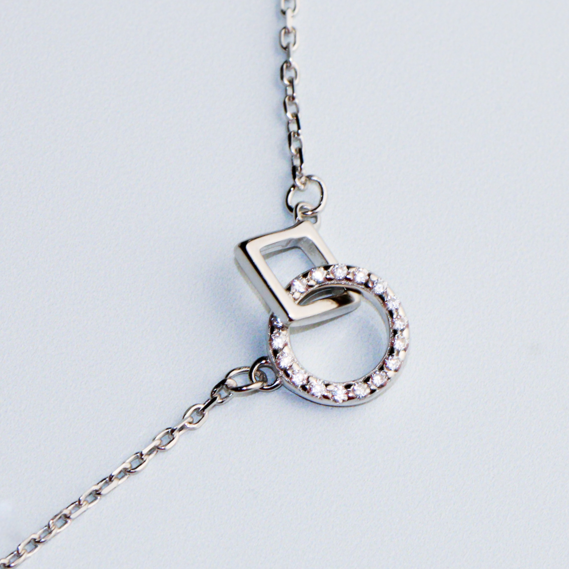 Interlocking Shapes Pendant Necklace