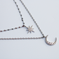 Star and Moon Layered Necklace