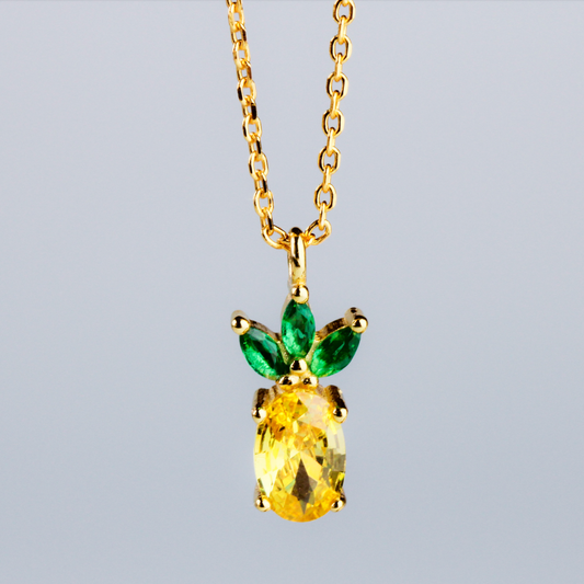 Crystal Pineapple Pendant Necklace