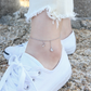 Crystal Moon and Star Dangle Chain Anklet