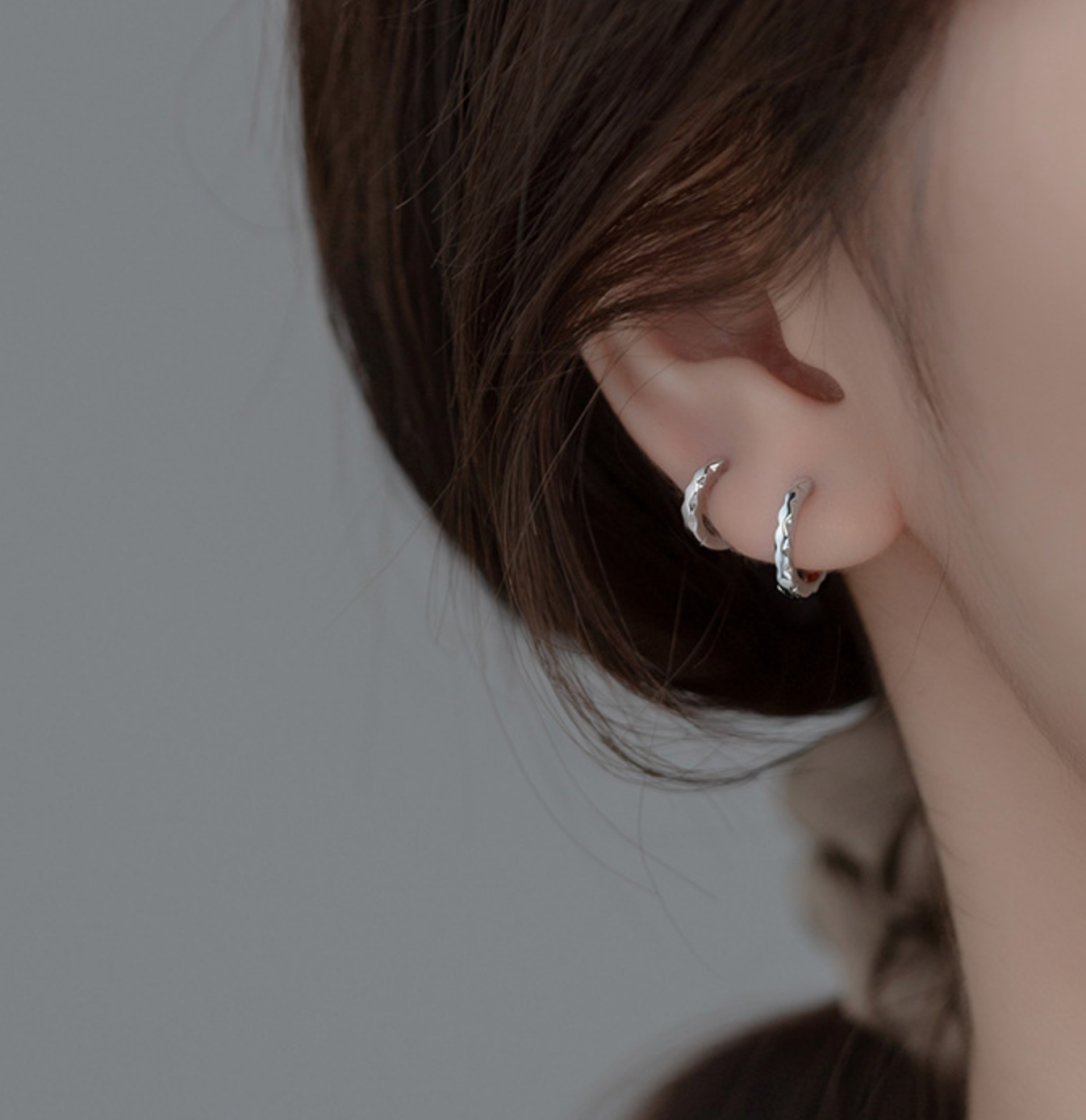 Geometric Huggie Hoop Earrings