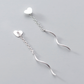 Heart Spiral Threader Earrings