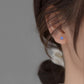 Blue Crystal Ball Stud Earrings